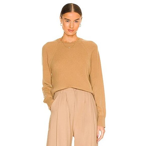Weekend Stories Revolve 100% Recycled Cashmere Camel Brown Sweater - Picture 1 of 6